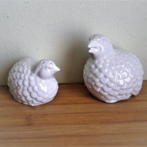 Gerold Porzellan West Germany Bavaria Quail Bird Salt & Pepper Shakers Set of 2